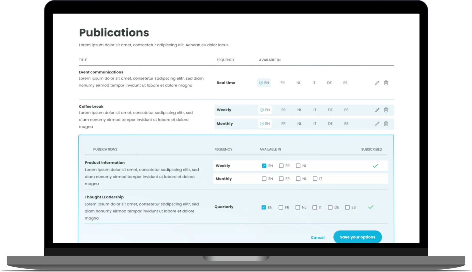 Mockup of candriam publications