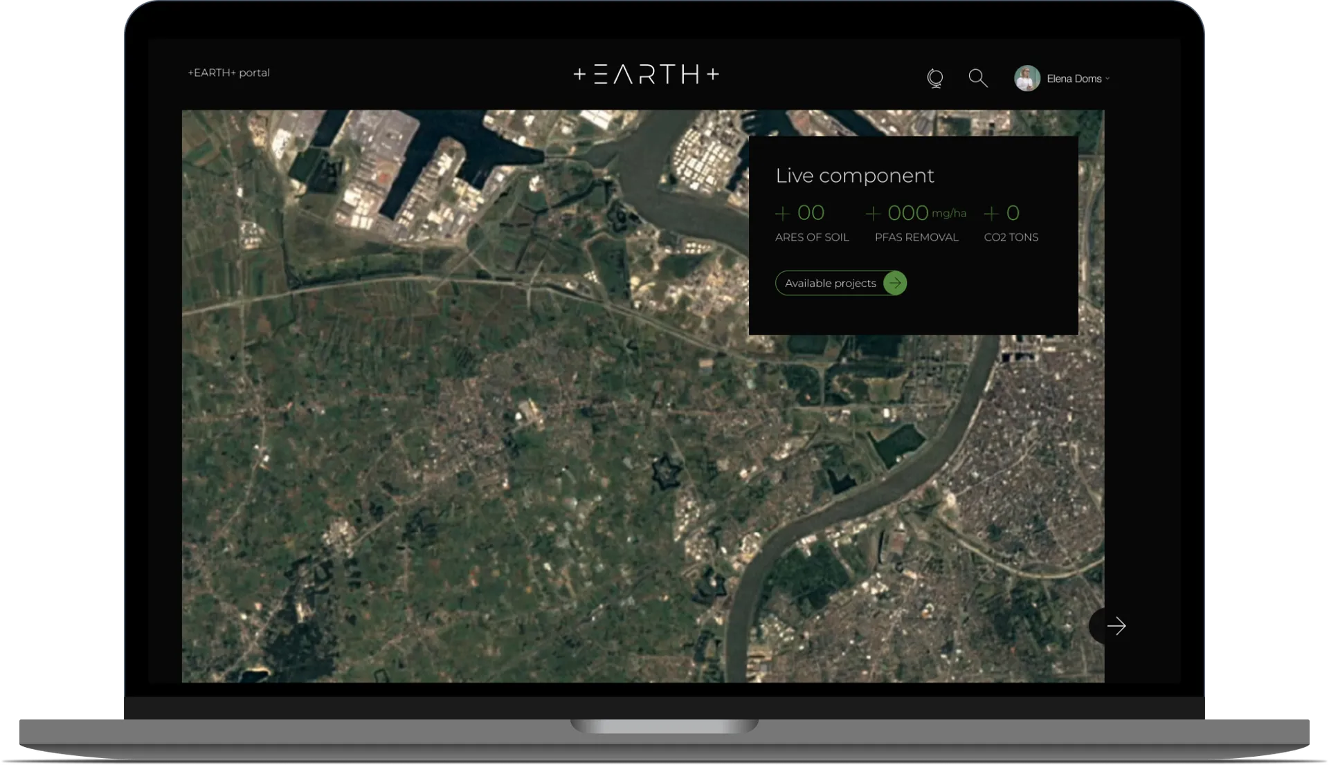 Mockup of project detail