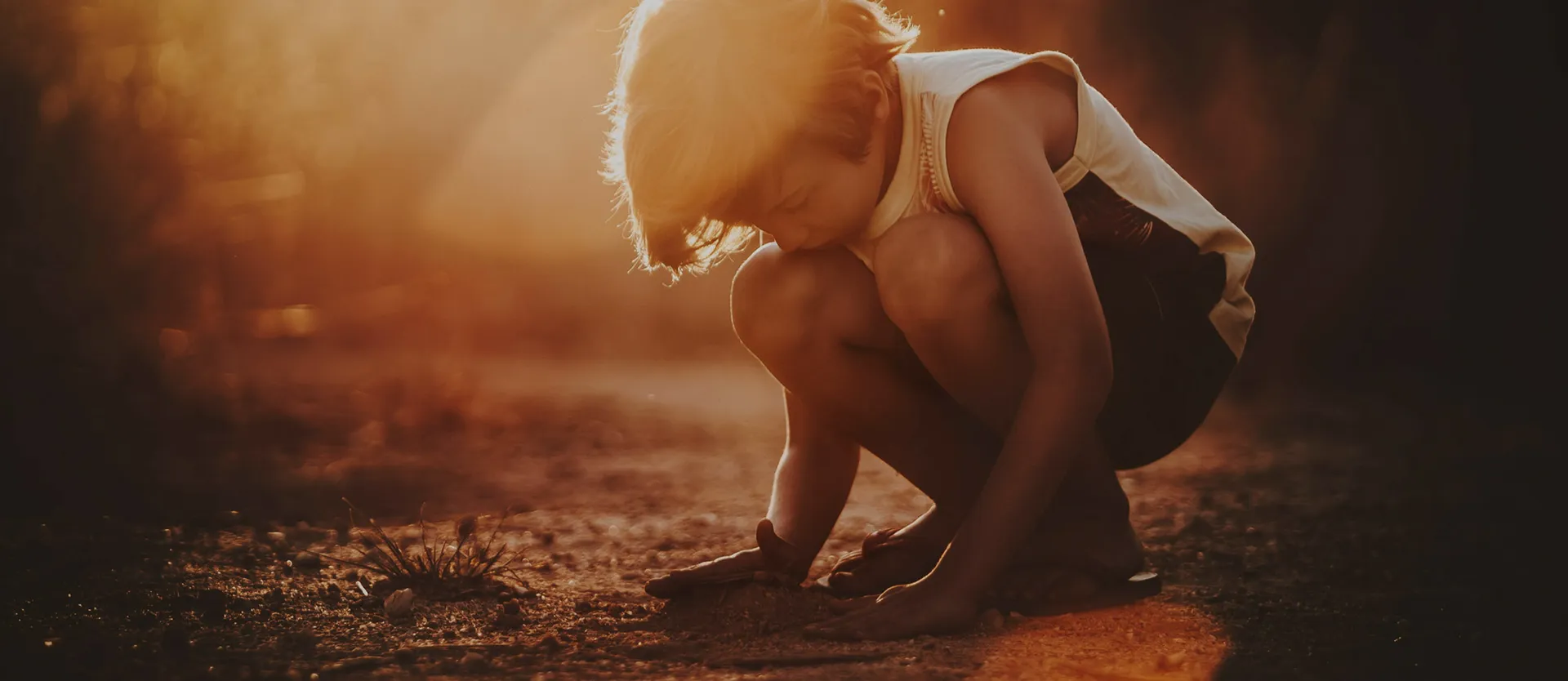Child playing on the ground